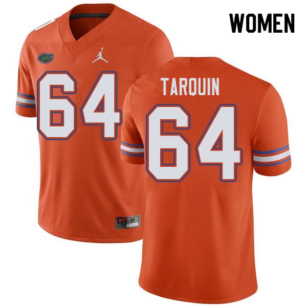 Jordan Brand Women #64 Michael Tarquin Florida Gators College Football Jerseys Orange